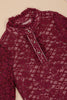 One Friday Kids Girls Maroon Lace Fabric Top - One Friday World