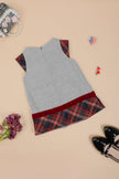 One Friday Kids Girls Grey Check Dress - One Friday World