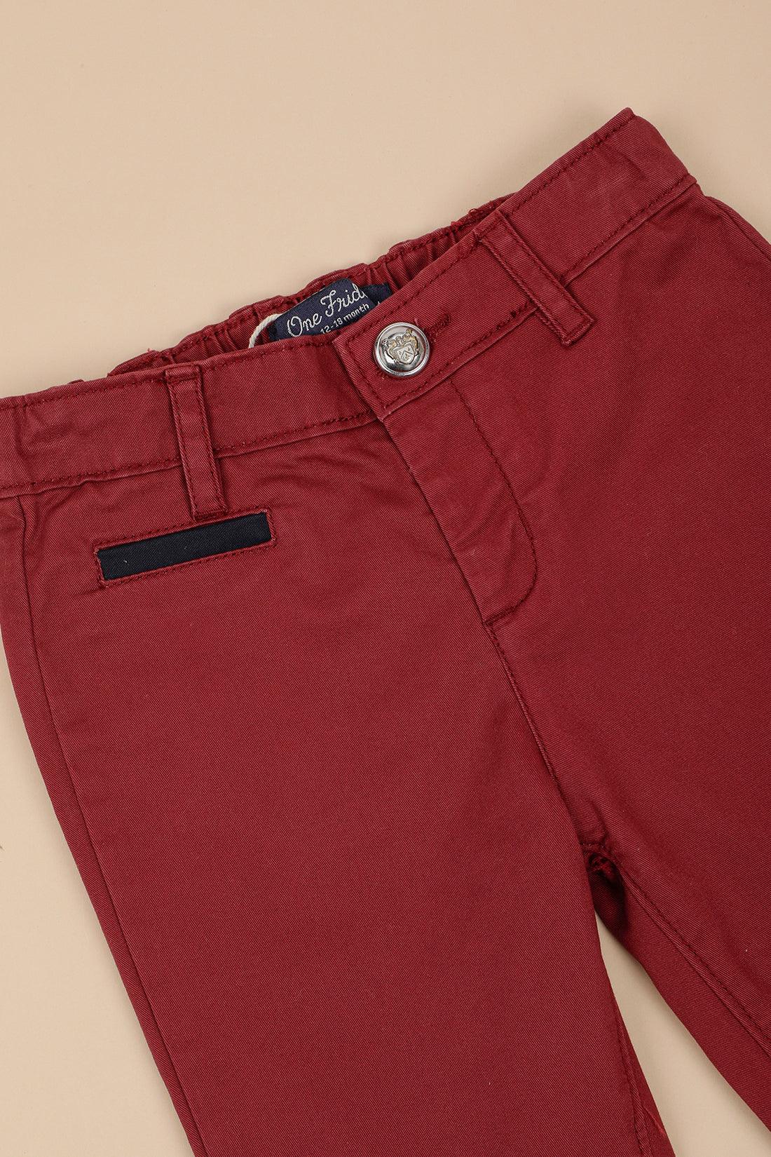 One Friday Baby Boys Wine Trouser - One Friday World