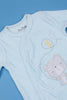 One Friday Infants Girls Blue Round Neck Cotton Sleepsuit - One Friday World