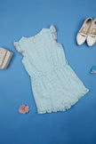 One Friday Kids Girls Blue Cotton Playsuit - One Friday World