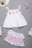 One Friday Baby Girls Off White Colored Candy Top With Skorts - One Friday World