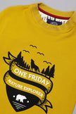 One Friday Kids Boys Yellow Round Neck Collar T-shirt - One Friday World