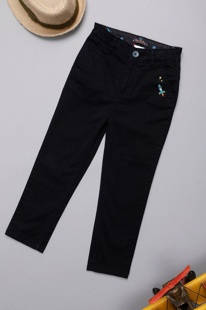 One Friday Kids Boys Mickey Black Colored Trouser - One Friday World