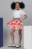 One Friday Kids Girls Multicolored Floral Printed Skirt With Elasticated Waistband - One Friday World