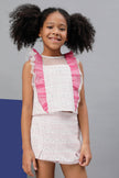 One Friday Kids Girls Pink Round Neck Sleeveless Top - One Friday World