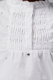 One Friday Kids Girls 100% Cotton White Short Sleeve Top With Pin Tucks & Frills - One Friday World