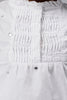 One Friday Kids Girls 100% Cotton White Short Sleeve Top With Pin Tucks & Frills - One Friday World