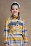 One Friday Kids Girls Multi Checks Jacket