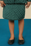 One Friday Kids Girls Green Solid Skirt