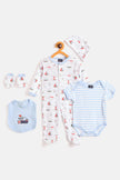 One Friday Infant Boys Set of 2 Printed Pure Cotton Bodysuit - One Friday World