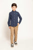 One Friday Varsity Chic Beige Striped Side Detail Trousers for Boys - One Friday World