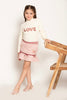 OneFriday Varsity Chic Pink Mini Skirt for Girls