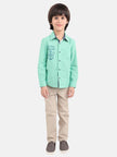 One Friday Kids For Boys Green Anchor Shirt - One Friday World