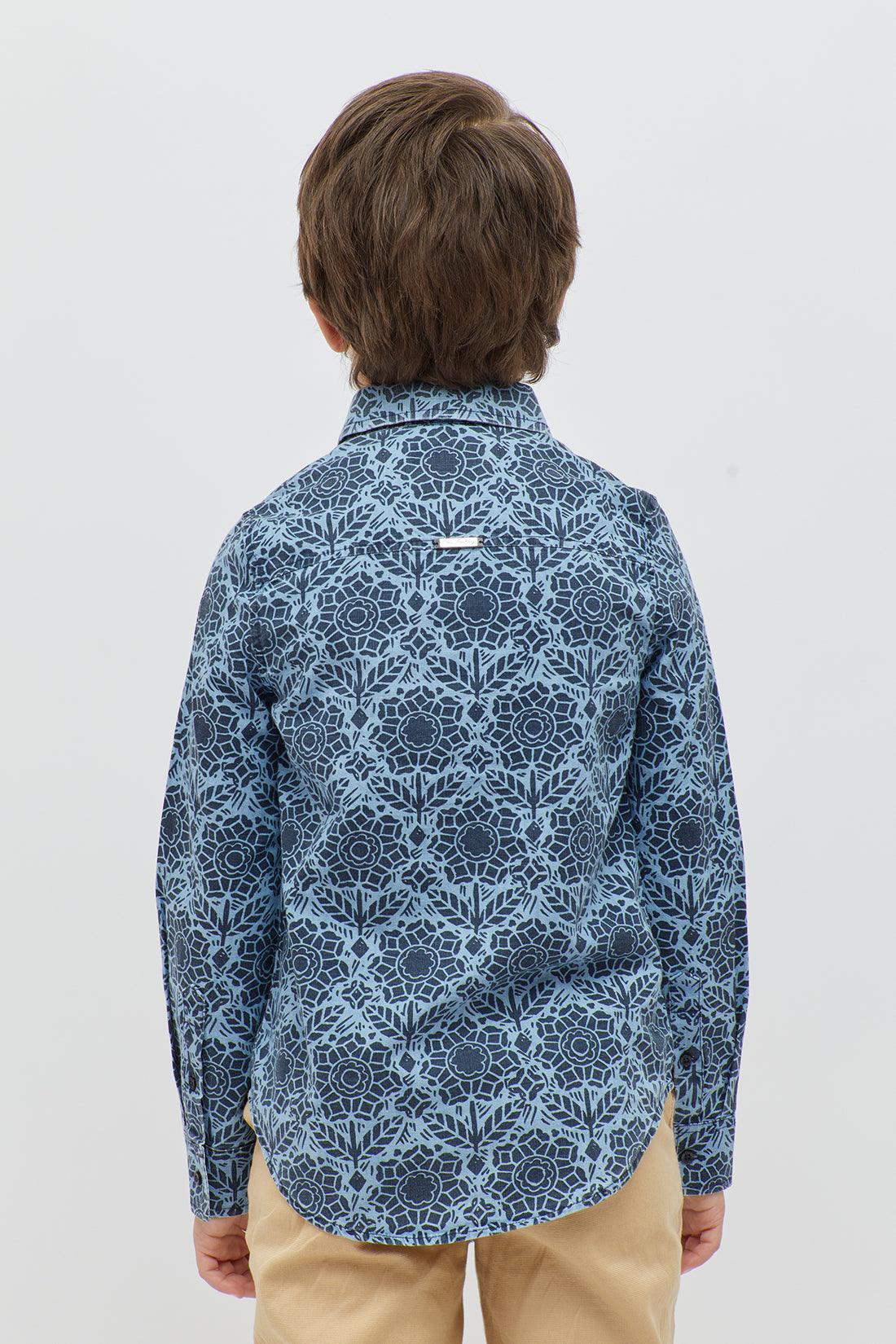 One Friday Blue Pattern Shirt - One Friday World