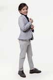 One Friday Kids Boys Grey Quilted Blazer