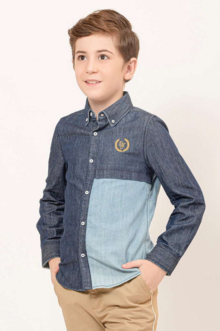 One Friday Kids Boys Blue Denim Shirt - One Friday World