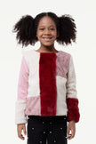 One Friday Kids Girls Pink Round Neck Jacket