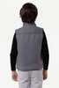 One Friday Kids Boys Grey Solid Sleeveless Jacket