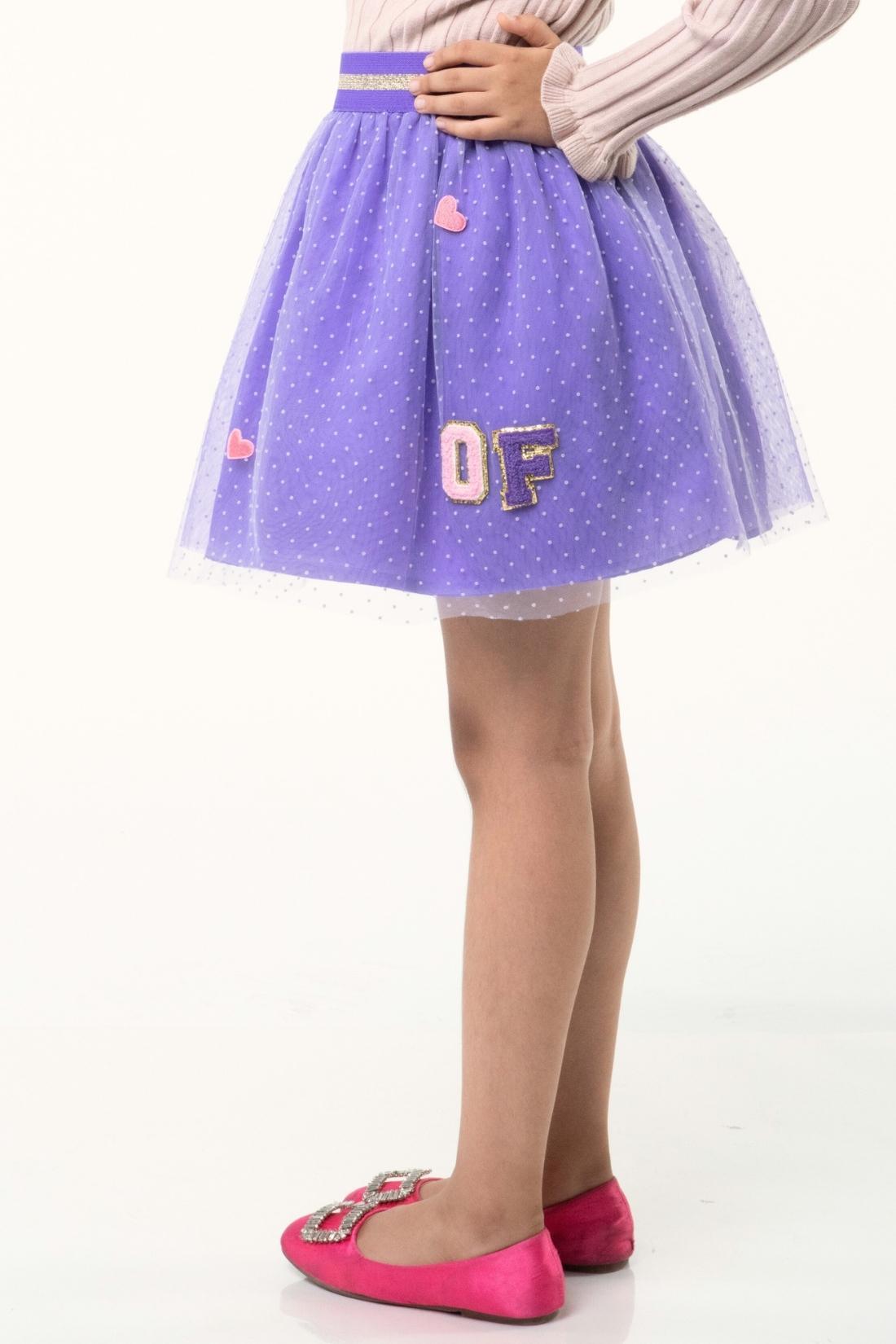 One Friday Kids Girls Lilac Mesh Fabric Skirt - One Friday World