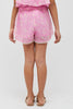 One Friday kids Girls Pink Floral Shorts with Lace & Bow - One Friday World