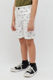 One Friday Off White Shorts With Fun Print