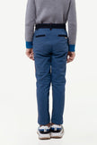 One Friday Blue Solid Regular Trouser - One Friday World