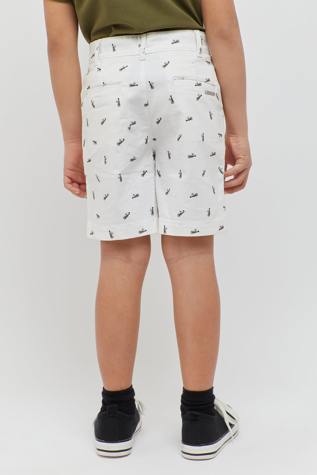 One Friday Off White Shorts With Fun Print