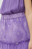 One Friday Kids Girls Purple Floral Mesh Skirt - One Friday World