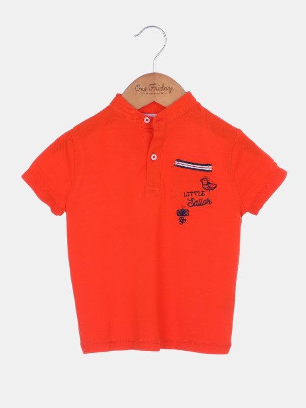 One Friday Orange Little Printed T-shirt - One Friday World