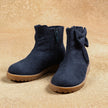 One Friday Girls Navy Blue Solid Boots