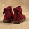 One Friday Girls Maroon Solid Boots