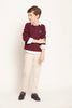 One Friday Kids Boys Beige Woven Cotton Trouser - One Friday World