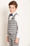 One Friday Charcoal Houndstooth Boys' Waistcoat - One Friday World