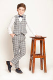 One Friday Charcoal Houndstooth Boys' Waistcoat - One Friday World