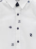 One Friday Baby Boys Off White Writing Print Shirt