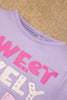 One Friday Baby Girls Lilac Solid  Sweat Shirt With Track Pant