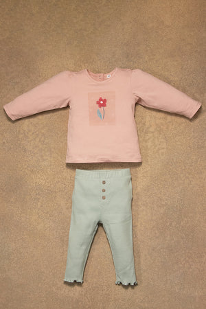 One Friday Baby Girls Multi Solid Top With Trouser