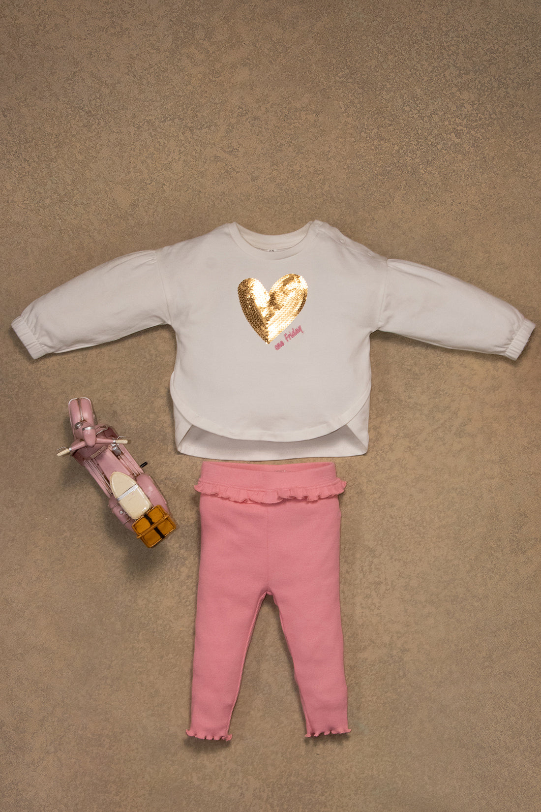 One Friday Baby Girls Multi Solid Top With Trouser