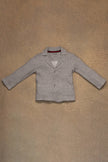 One Friday Baby Boys Grey Solid 3 Piece Suit