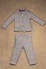 One Friday Baby Boys Grey Solid 3 Piece Suit