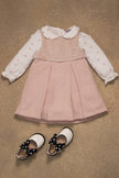 One Friday Baby Girls Pink Heart Print Dress With Top