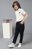 One Friday Kids Boys Navy Blue Cotton Pants With Pockets - One Friday World