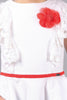 One Friday Kids Girls 100% Cotton White Round Neck Top With Frills - One Friday World