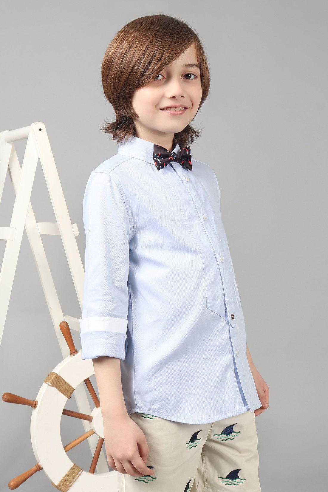 One Friday Kids Boys 100% Cotton Full Sleeves Shirt - One Friday World