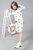 One Friday Kids Boys Beige Embroidered Waistcoat - One Friday World