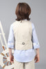 One Friday Kids Boys Beige Embroidered Waistcoat - One Friday World