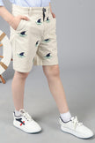 One Friday Kids Boys Beige Cotton Shorts - One Friday World