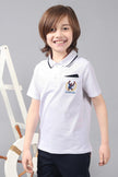 One Friday Boys White Cotton Spiderman Polo Tee - One Friday World