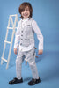 One Friday Kids Boys 100% Cotton Grey Check Waistcoat With Front Pockets - One Friday World